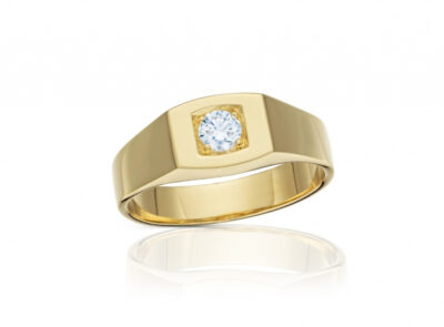 pánský zlatý prsten s diamantem 0.30ct H/VVS2 s GIA certifikátem