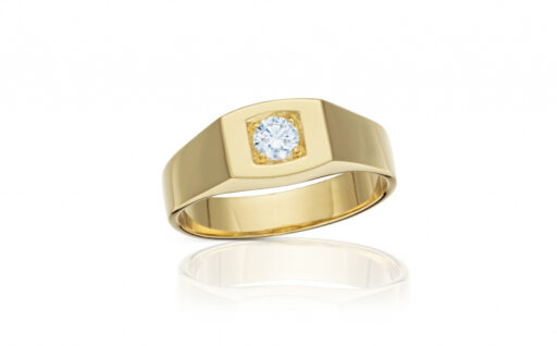 pánský zlatý prsten s diamantem 0.30ct H/VVS2 s GIA certifikátem