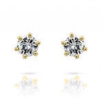 Diamantové náušnice model VVDiamonds 9 - 18 k žluté zlato