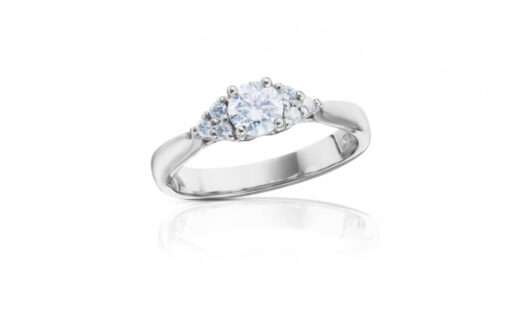 Diamantový prsten model VVDiamonds 58 - 14k bílé zlato