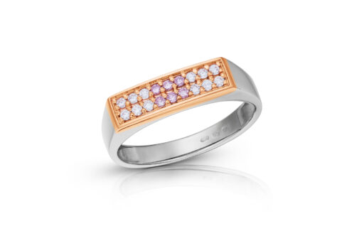 Zlatý prsten s růžovými diamanty ARGYLE 0.07ct