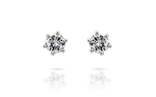 Diamantové náušnice model VVDiamonds 9 - 14 k bílé zlato