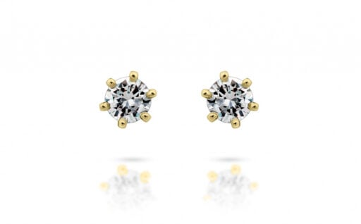 Diamantové náušnice model VVDiamonds 9 - 18 k žluté zlato