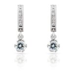 Diamantové náušnice model VVDiamonds 8 - 14k bílé zlato