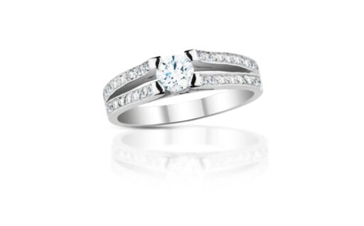 Diamantový prsten model VVDIamonds 28 - 14k bílé zlato