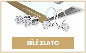 Dlaždice – briliantové náušnice – bílé zlato