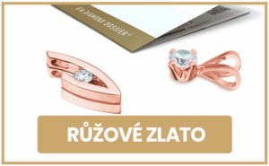 Dlaždice – briliantové přívěsky – růžové zlato