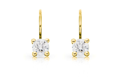 Diamantové náušnice model VVDiamonds 20 - 18k žluté zlato
