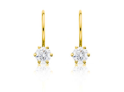 Diamantové náušnice model VVDiamonds 19 - 18k žluté zlato