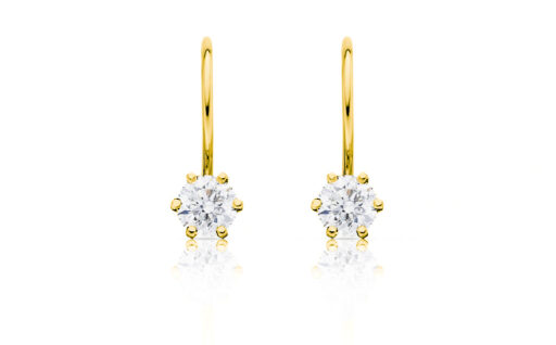 Diamantové náušnice model VVDiamonds 19 - 18k žluté zlato