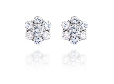 Diamantové náušnice model VVDiamonds 6 - 14k bílé zlato
