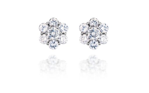 Diamantové náušnice model VVDiamonds 6 - 14k bílé zlato