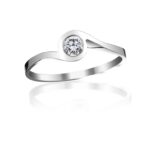 Diamantový prsten model VVDiamonds 22 - 14k bílé zlato