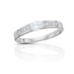 Diamantový prsten model VVDiamonds 67 - 14k bílé zlato