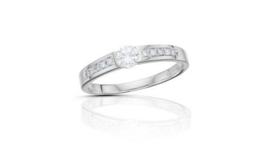 Diamantový prsten model VVDiamonds 67 - 14k bílé zlato