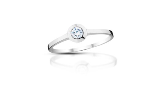 Diamantový prsten model VVDiamonds LKruh - 14k bílé zlato