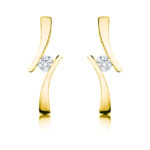 Diamantové náušnice model VVDiamonds 18 - 18k žluté zlato