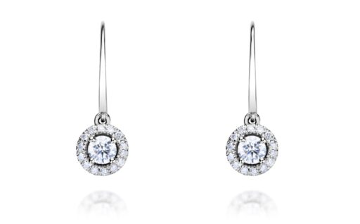 Diamantové náušnice model VVDiamonds 16 - 14k bílé zlato