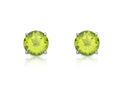 zlaté náušnice s peridoty 3.88ct s IGI certifikáty