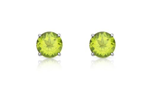 zlaté náušnice s peridoty 3.88ct s IGI certifikáty