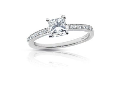 zlatý prsten s diamantem 0.51ct E/VS1 s GIA certifikátem