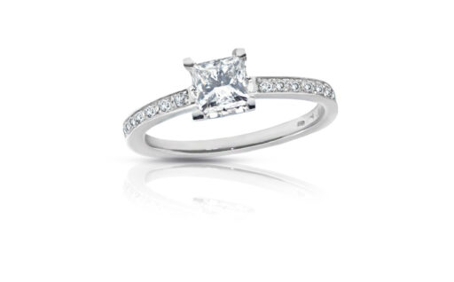 zlatý prsten s diamantem 0.51ct E/VS1 s GIA certifikátem