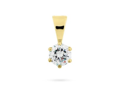 zlatý přívěsek s diamantem 0.72ct I/VVS2 s GIA certifikátem