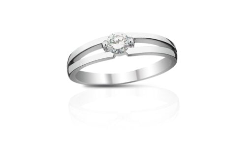 Diamantový prsten model VVDiamonds 39 - 14k bílé zlato
