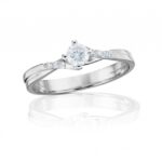 Diamantový prsten model VVDiamonds 57 - 14k bílé zlato