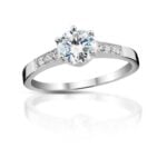 Diamantový prsten model VVDiamonds 33 - 14k bílé zlato