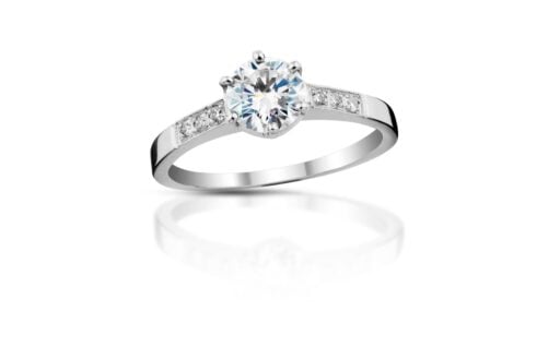 Diamantový prsten model VVDiamonds 33 - 14k bílé zlato