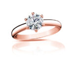 Diamantový prsten model VVDiamonds 29 - 14k růžové zlato