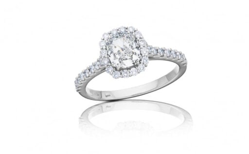 zlatý prsten s diamantem 1.03ct F/VVS1 s GIA certifikátem