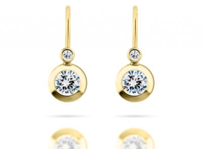 Diamantové náušnice model VVDiamonds 3 - 18k žluté zlato