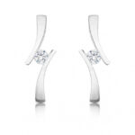 Diamantové náušnice model VVDiamonds 18 - 14k bílé zlato