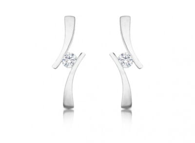 Diamantové náušnice model VVDiamonds 18 - 14k bílé zlato