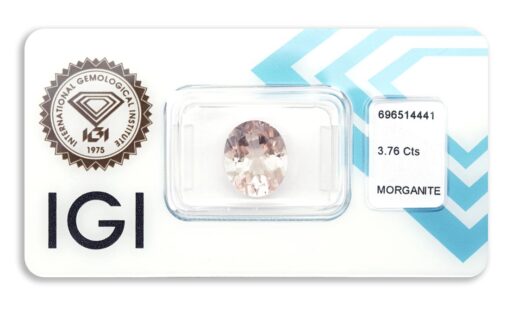 morganit 3.76ct pink s IGI certifikátem