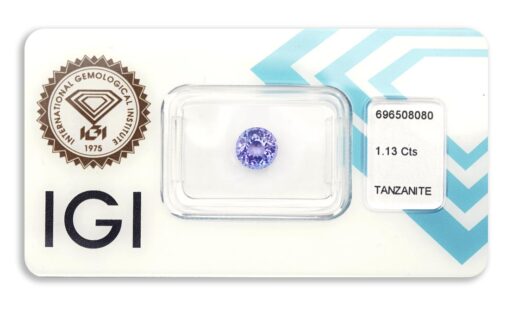 tanzanit 1.13ct deep violetish blue s IGI certifikátem