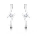 Diamantové náušnice model VVDiamonds 18 - 14k bílé zlato