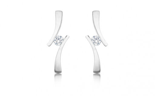 Diamantové náušnice model VVDiamonds 18 - 14k bílé zlato