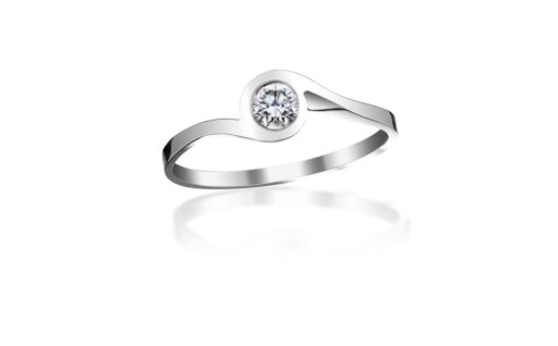 Diamantový prsten model VVDiamonds 22 - 14k bílé zlato