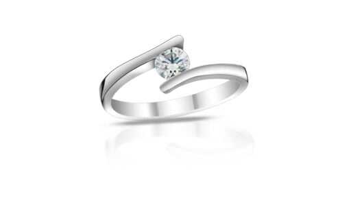 Diamantový prsten model VVDiamonds 31 - 14k bílé zlato