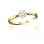 Diamantový prsten model VVDiamods 9 - 18k žluté zlato