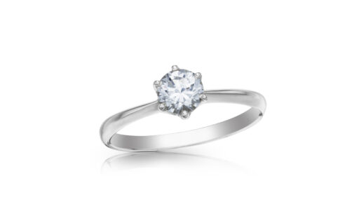 Diamantový prsten model VVDiamonds 81 - 14k bílé zlato