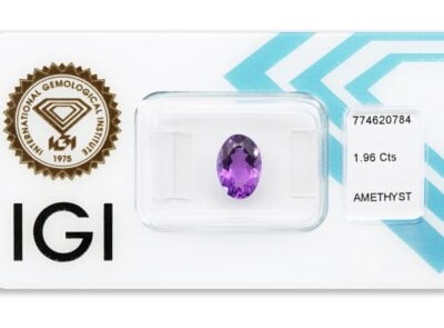 ametyst 1.96ct deep purple s IGI certifikátem