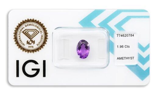 ametyst 1.96ct deep purple s IGI certifikátem