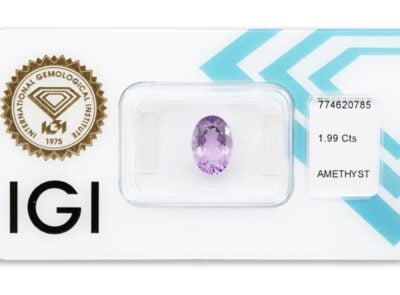 ametyst 1.99ct deep purple s IGI certifikátem
