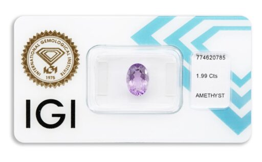 ametyst 1.99ct deep purple s IGI certifikátem