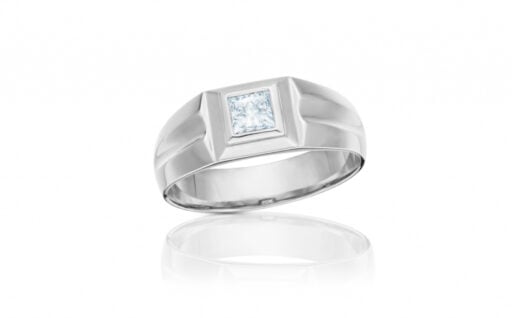 pánský zlatý prsten s diamantem 0.75ct E/VS2 s GIA certifikátem