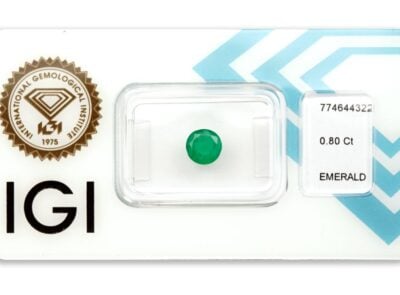 smaragd 0.80ct green s IGI certifikátem